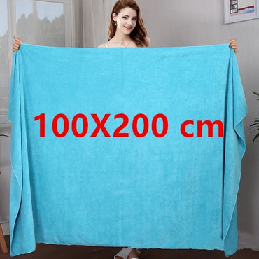 Microfiber Bath Towels – Super Absorbent, Soft, Fast Drying and Oversized Bath Lines Multipurpose for Travel, Sports, Spa, Blue