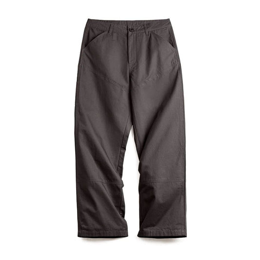 Maden Vintage Solid Logging Pants Versatile Cotton Straight Casual Lumberjack Pants with Zipper Fly and Pockets Trousers for Men