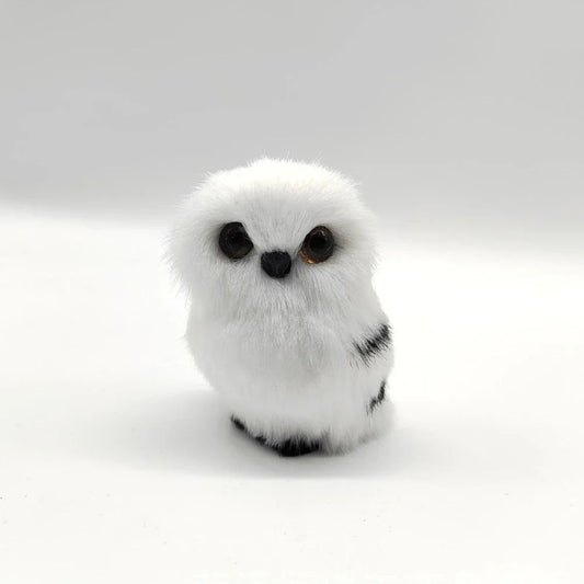 Simulation Owl Ornaments Plush Toys Cute Doll Artificial Fur Toy Christmas Tree Decor Pendant Christmas Gift For Kids Home Decor