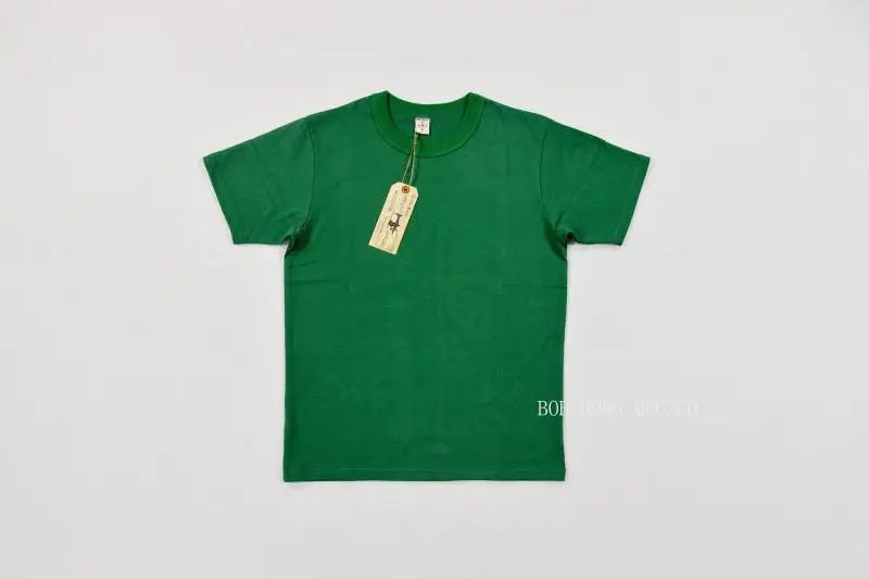 BOB DONG 300gr Basic Tee Shirts Summer Heavyweight Cotton Men's Plain T-Shirts
