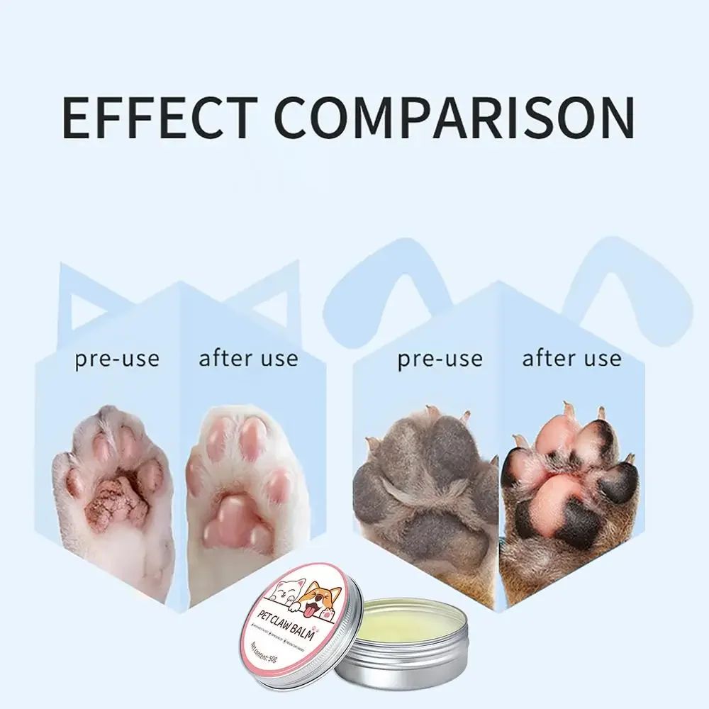 50g Creme Hidratante para Patas de Animais de Estimação Creme para Patas de Gatos Domésticos Creme para Patas de Cães Inverno Cuidados com as Patas de Gatos Hidratante para Patas de Cães