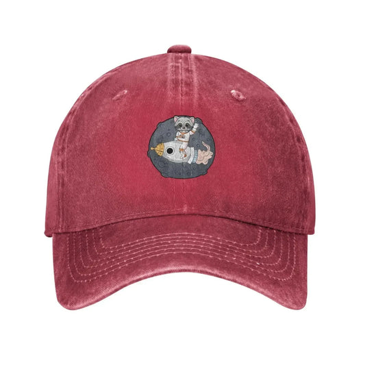 Cute Raccoon in Space Baseball Cap for Men Women Vintage Trucker Hat Hats Dad Caps