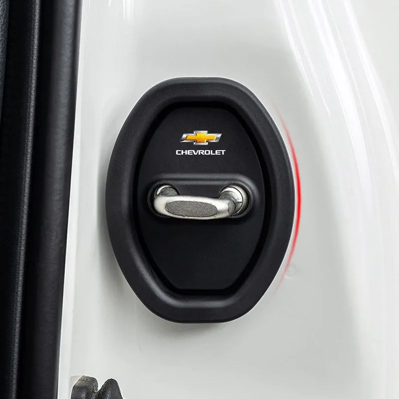 4 peças de silicone anticolisão protetor de fechadura de porta de carro para Chevrolet Colorado Cruze Captiva Malibu Trax Aveo Camaro