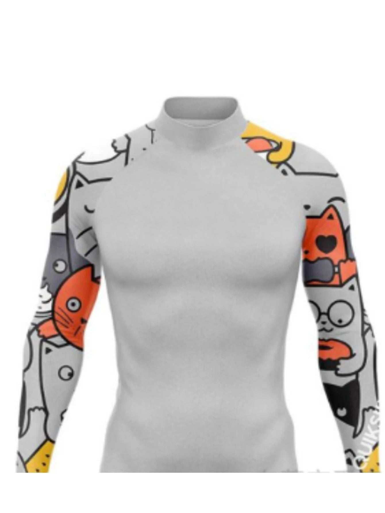 Men's Rashguard Surfing Shirt Quick Dry Long Sleeve Sun Screen Beachwear Surf Sweatshirt UV Protection Swimwear