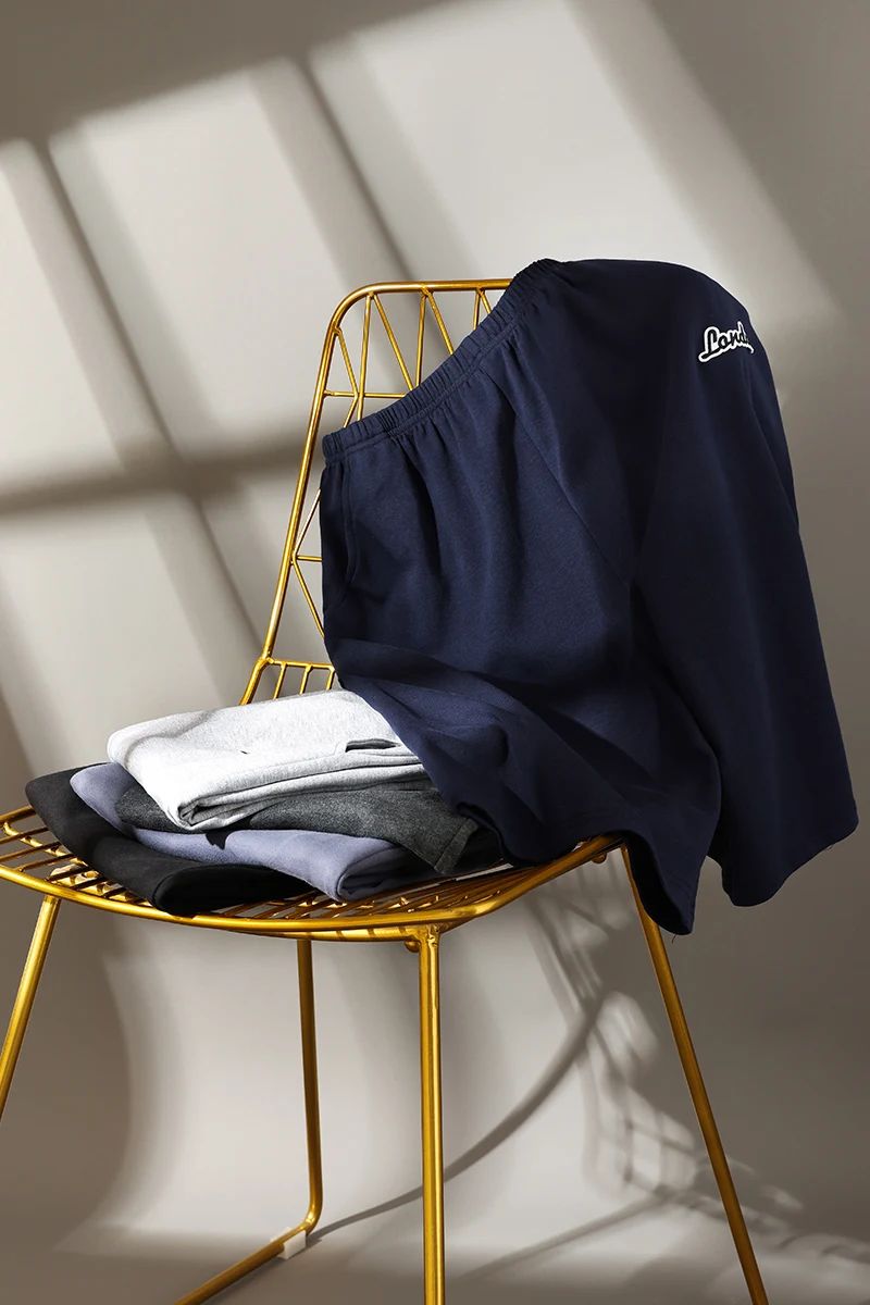 Summer new style solid color pajama pants adluts home loose cotton pajama men's sleep bottom elastic waist breathable shorts