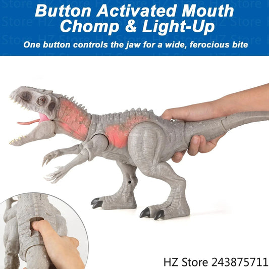 Jurassic-Park Indominus T Rex Action Figure Dinosaur Toys for Kids Sound & Motion Play Dinosaur Toy for Children Birthday Gift