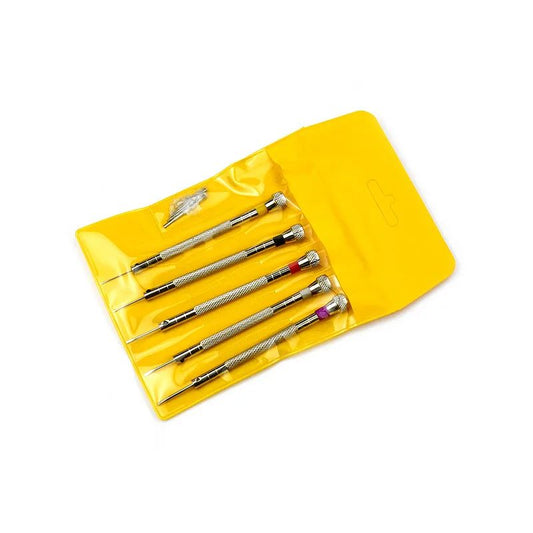 0.8-1.6mm Steel Screwdriver for Watch Repairing Portable Watch Tools Band Removal with Mini Link Pins Watchmaker Tools 5pcs/set