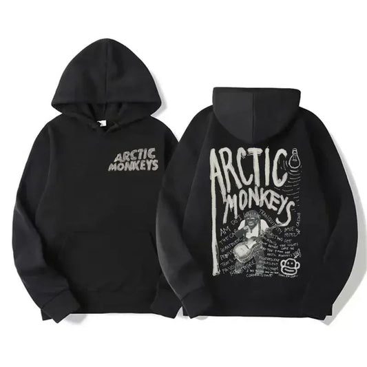 Retro Rock Arctic Monkey Music Band Men Plussize Hooded Sweatshirt Retro Y2k Hip Hop Punk Heavy Metal Street Casual Clothing Top