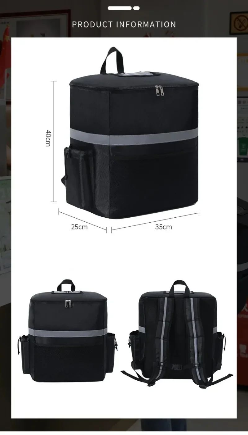 Large Capacity Thermal Bag Waterproof Insulated Picnic Lunch Container Outdoor Travel Camping Delivery Backpack Food Storage Bag