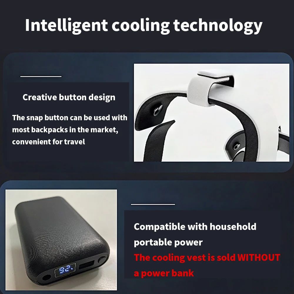 Jaqueta de Ar Condicionado Flexível Ajustável Reutilizável, Jaqueta com Ventiladores para Resfriamento Camisa Leve de Ar Condicionado para Trabalhar