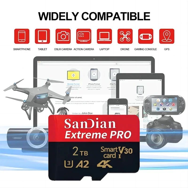 High Speed Micro TF/SD 512GB Original TF Flash Card 1TB SD Card 128GB 256GB High Capacity Memory Card for Laptops/PC/MAC/Phones