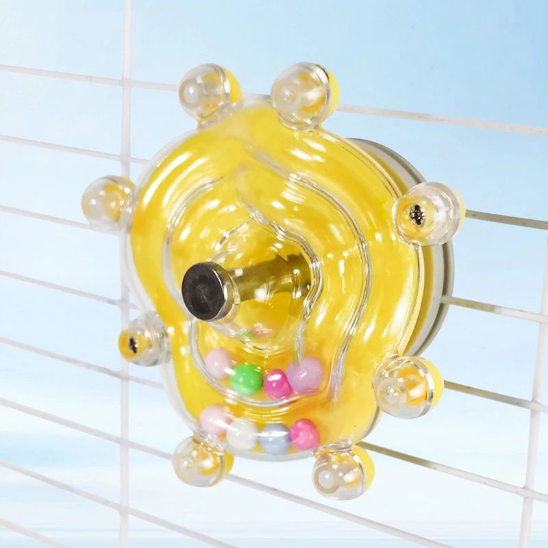 Roda Papagaio Brinquedo Interativo para Papagaio Plataforma Giratória para Pássaros Brinquedos para Pendurar Bola Sonora Brinquedos Suporte para Brincadeiras Acessórios para Gaiolas Suprimentos para Animais de Estimação Pássaro
