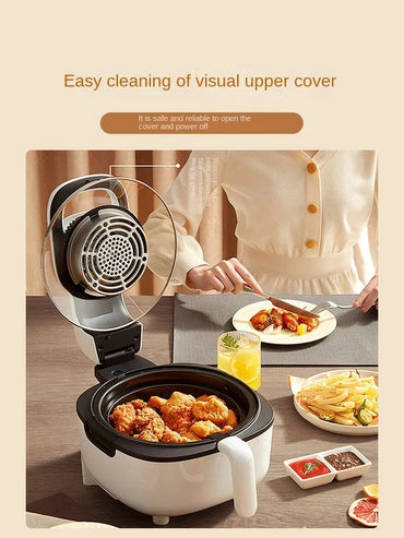 Flip-free air fryer double-layer fryer household large-capacity electric fryer fully automatic French fries machine