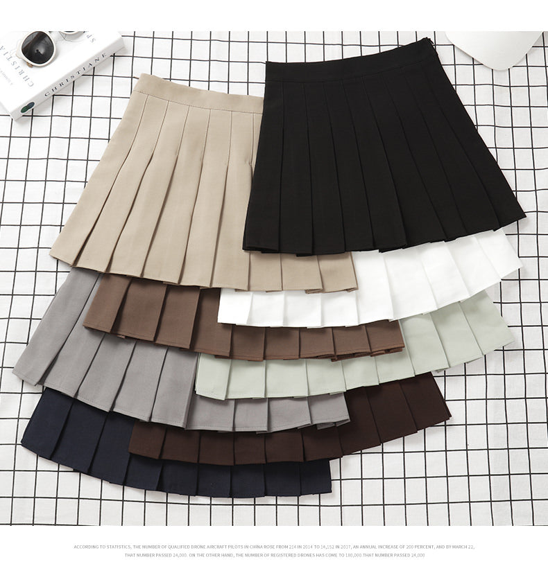 Brown Skirt Ladies 2022 Summer Clothes Women's High Waist Harajuku Korean Style