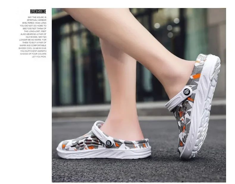 2025 New Fashion Sandals Men Clog Sandals Comfortable Breathable Beach Sandals Men Women Clogs Slippers Soft Bottom Men Shoes