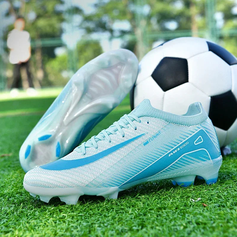 New Men Football Boots Cleats Grass Adult Soccer Shoes Ankle Sport Training Outdoor Ultralight Non-Slip Futsal Comfortable