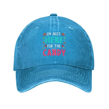 I M Just Here for The Candy Baseball Cap for Men Women Vintage Trucker Hat Hats Dad Cap for Daily