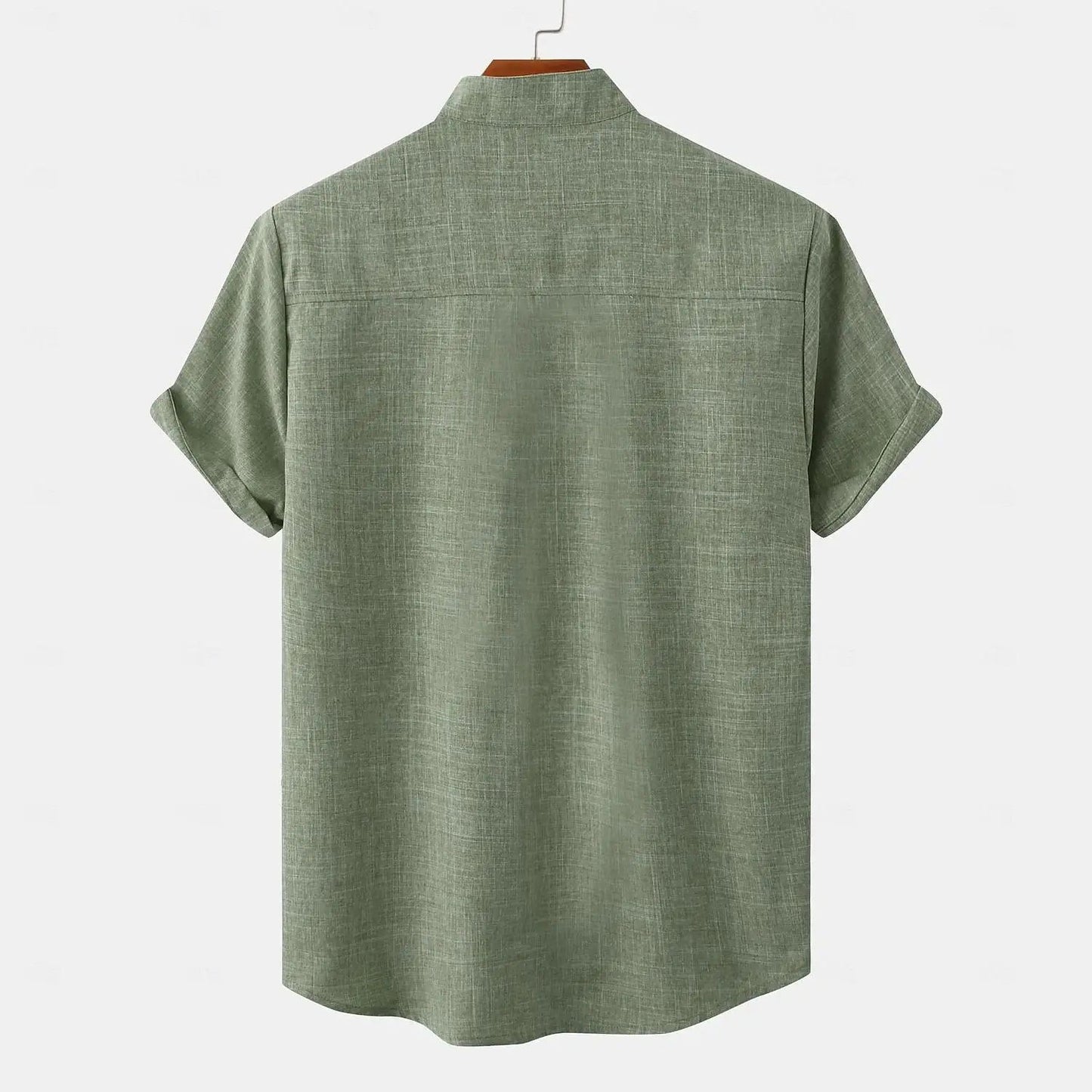 FEGKZLI Men's Fashion Short Sleeve 100% Cotton Linen Shirt Casual Oversized Loose Beach Shirts