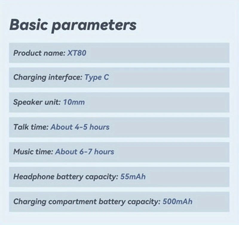 Lenovo XT80 Bluetooth 5.3 Earphones True Wireless Headphones with Mic Button Control Noise Reduction Earhooks Waterproof Headset
