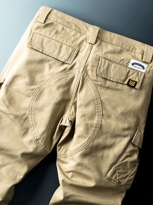 Male Trousers Stretch Loose Khaki Korean Men's Cargo Pants Big Size Aesthetic Harajuku High Quality With Stylish Long