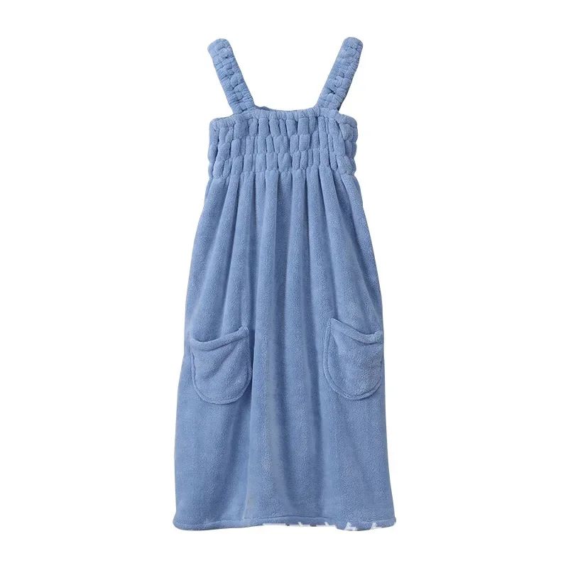 Women Wearable Bath Towel Wearable Towels Coral Fleece Women's Bath Skirt Absorbent Bath Skirt Shower Sauna Wear Towel