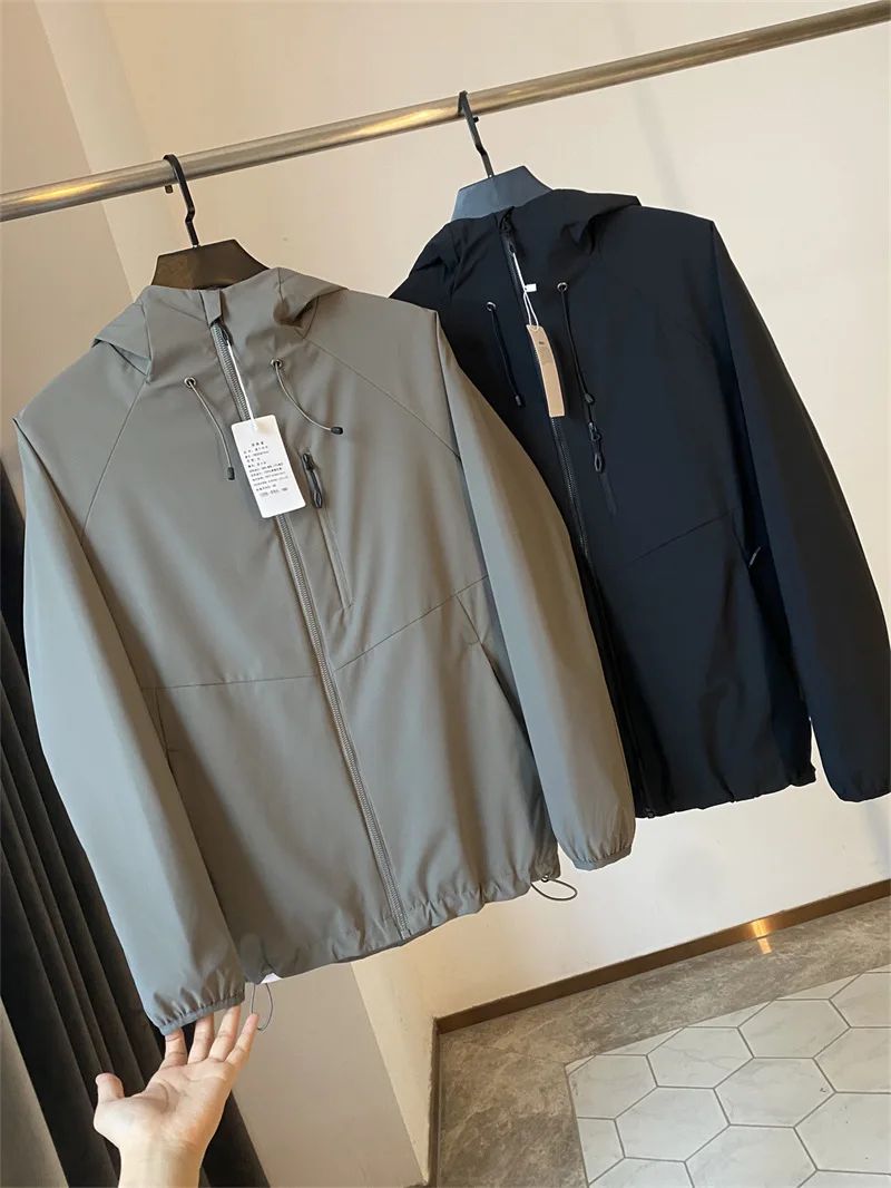 Bird Home Solid Color Version Lightweight Outdoor Windproof Tear-resistant Autumn Men's Sports Casual Hooded Jacket
