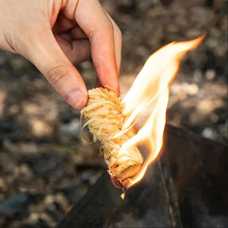 Natural Fire Starter10 Pcs , Wax Wood Stick, Suitable For Fireplace, Barbecue Stove, Charcoal Ignition