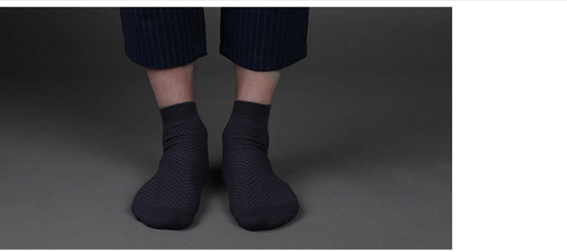 10 Pair Men's Bamboo Fiber Socks Harajuku Retro Breathable Business Man Socks Black Long Sock Deodorant Gift Set Size 39-46