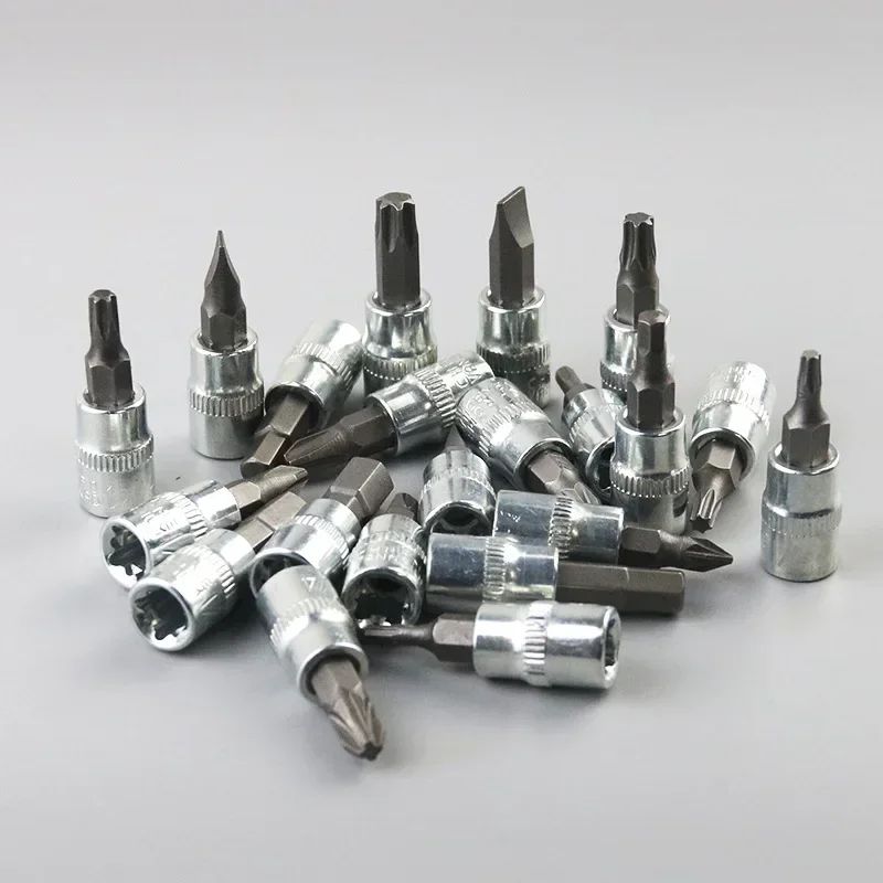 Jogo de Chaves Catraca Soquete 46 Peças para Motocicleta Encaixe 1/4 Pol. Kit Completo de Reparo Automotivo para Manutenção de Carros e Bicicletas da Amagi