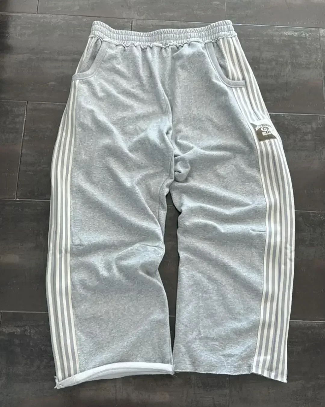 2025 Korea's new simple striped loose casual pants, loose and stylish Y2K style oversized pants mid-tight pants pants hot sale