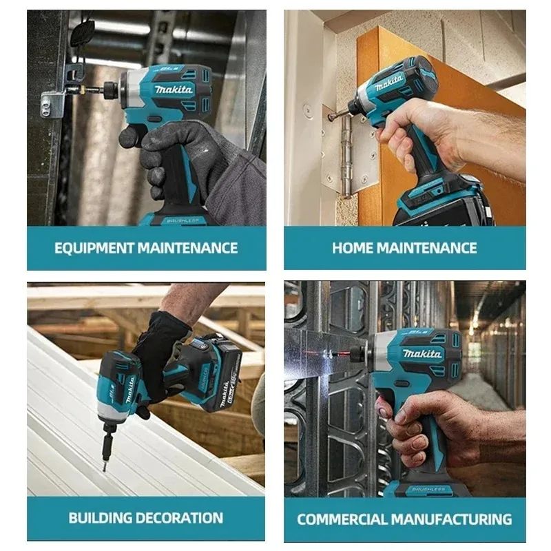 Parafusadeira Elétrica Sem Fio Makita DTD173 18V 220 N.m Chave de Impacto de Reparo Automotivo para Sistema Makita 18V