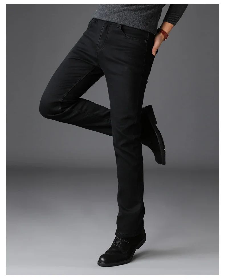 Men Classic Advanced Fashion Brand Jeans Jean Homme Man Soft Stretch Black Biker Masculino Denim Trousers Mens Pants Overalls