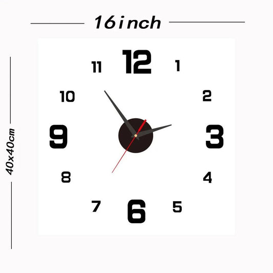 Originality Wall Clock Silent Non-Ticking Battery Operated Wall-mounted Clock Living Room Bedroom Kitchen Office Classroom