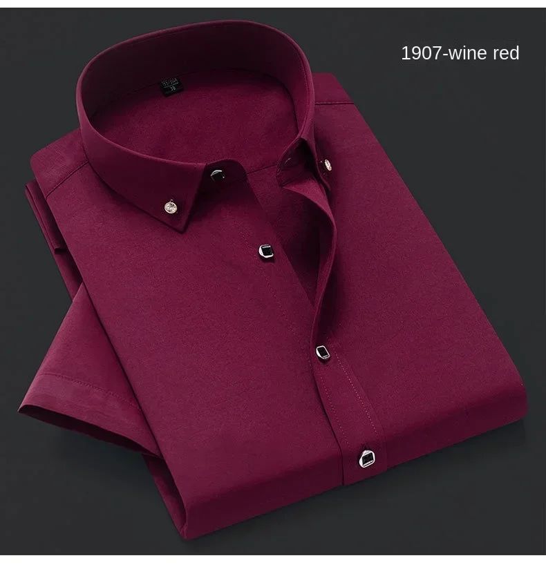 New Men's White Shirt Korean High End Version Free Shipping Popular Clothes Short Sleeve Long Sleeve Casual Suit Bottom Shirts