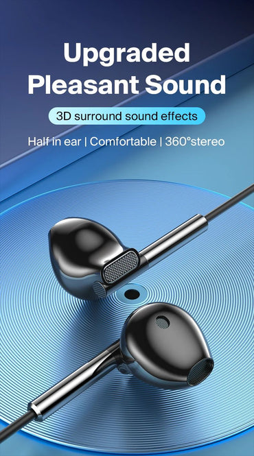 EARDECO 3.5mm/Type-C Noise Canceling Headphone Wired Headphones Bass Hifi Wired Earphone Earbuds Stereo Mic Earphone with Wire