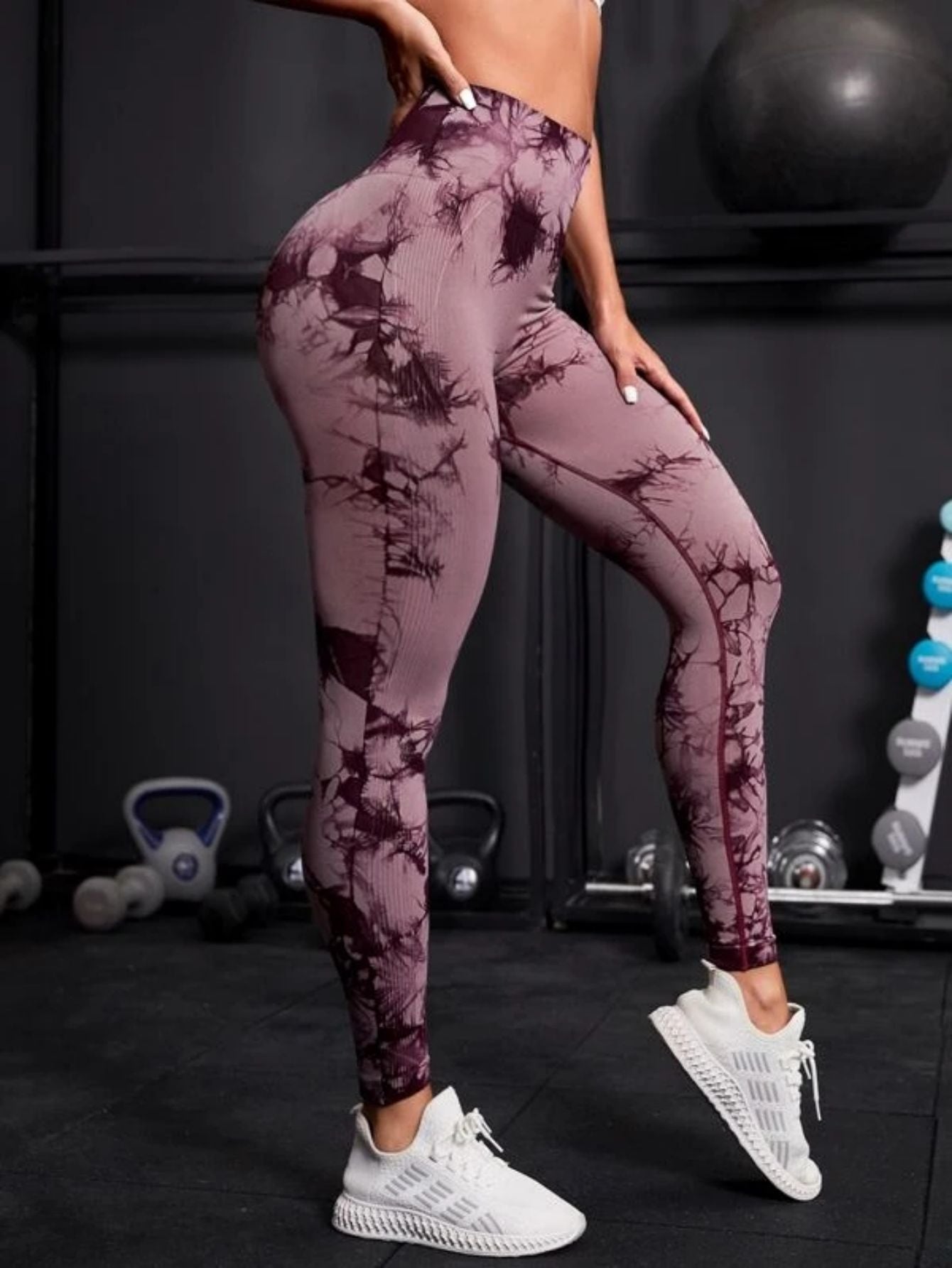 Seamless High Waist Leggings Women Tie Dye Leggings Fitness Sports Running Yoga