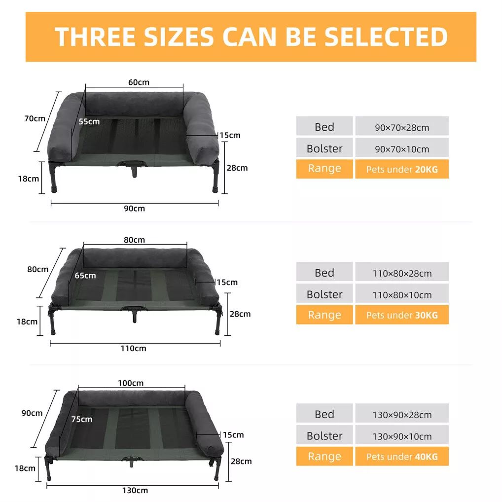 BINGOPAW Cama Elevada para Cães ao Ar Livre, Cama Reclinável Refrescante para Animais de Estimação com Estrutura Elevada e Tecido de Malha, Cama para Dormir em Acampamento com Almofada Removível