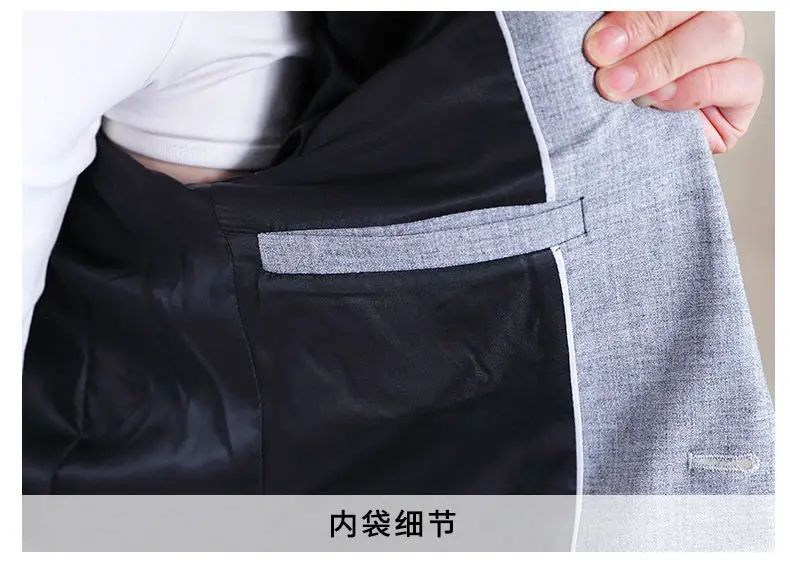 Men Blazer Slim Fit Fashion Business Handsome Gentleman Korean Version of British Style Leisure Slim Solid Color Wedding Work
