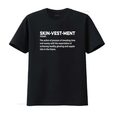 Skinvestment Skincare Definition Esthetician T Shirt vintage Washed homme graphic streetwear Soft Casual Comfortable