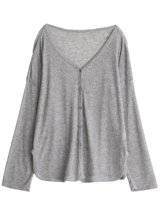 CHIC VEN Women's Cardigan New V-neck Long Sleeved Female Shirt Female Jumpers Sun Protection Woman Top Spring Summer 2024