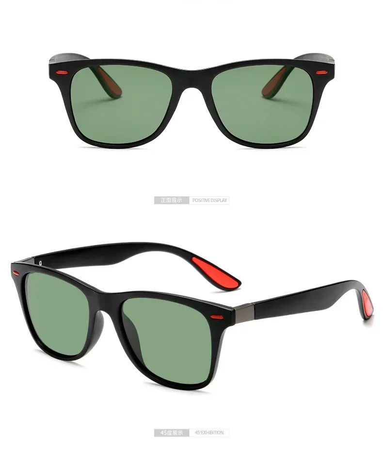 Polarized Sunglasses Unisex Rectangle Vintage Sunglasses Design Retro Sun Glasses Man Eyeglass Casual Goggles UV400 Eyewear