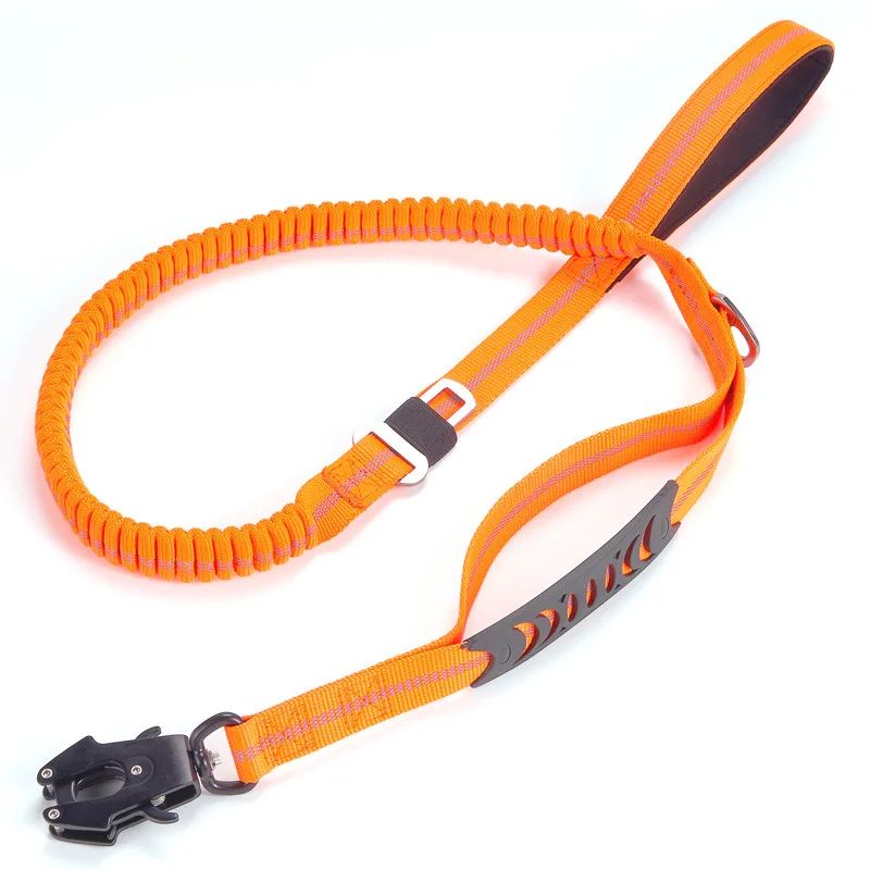 Coleiras para Cães Refletivas com Amortecedor e Cinto de Segurança para Carro para Cães Grandes Coleira de Cachorro Tática Resistente sem Puxar com Elástico