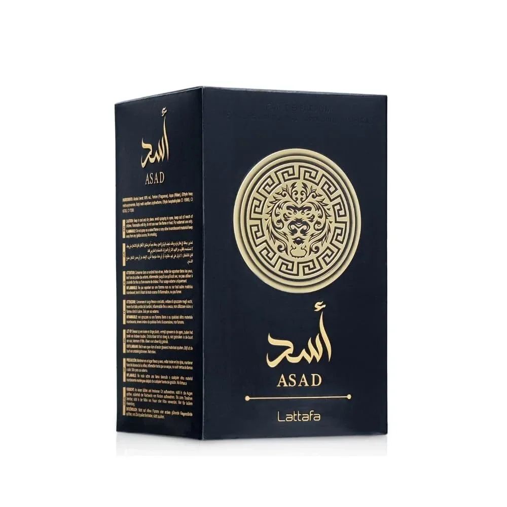 Asad by Lattafa perfume for unisex EDP 3.3 / 3.4 oz Cologne New in Box Long-Lasting Floral Scent Best Gift US Stock