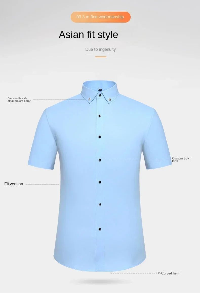 New Men's White Shirt Korean High End Version Free Shipping Popular Clothes Short Sleeve Long Sleeve Casual Suit Bottom Shirts