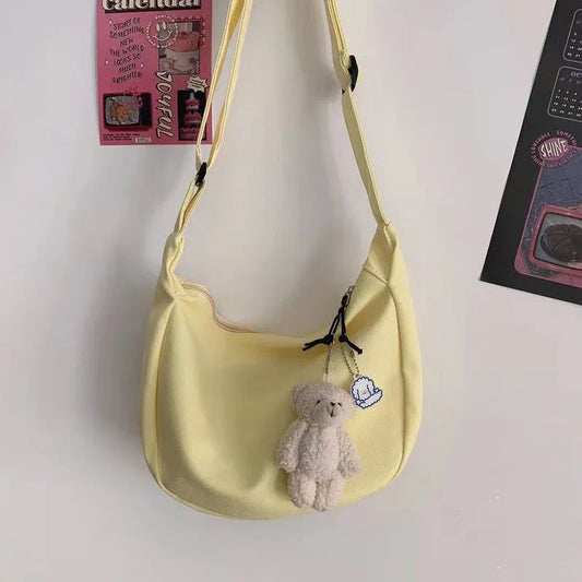 Shoulder Bags Women Solid Harajuku All-Match Simple Multifunction Handbags Large Capacity Crossbody Bags For Women Teens Purse