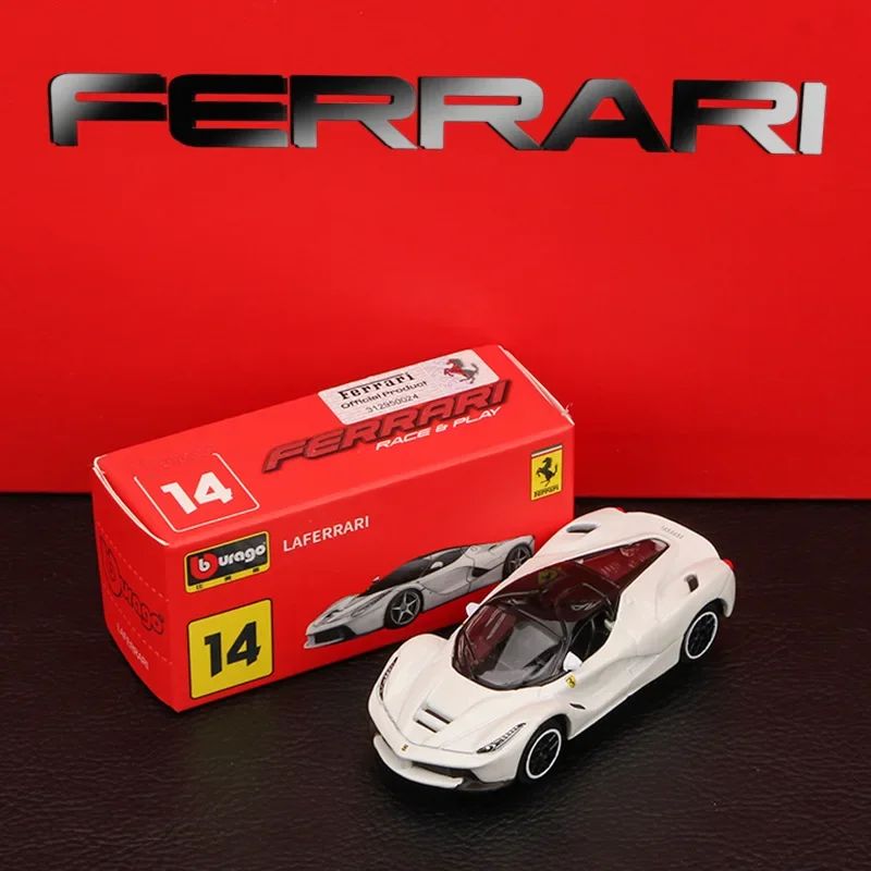 New In Stock Bburago 1:64 Ferrari 812 Competizione Yellow Alloy Miniature Ferrari Datyona Sp3 Sports Diecast Model Custom Toys
