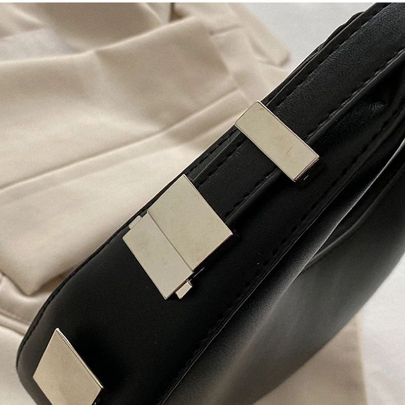 Fashion Luxury Design PU Leather Hobo Shoulder Bag Women Small Clutch Handbag Purse Female Underarm Bag Travel Totes