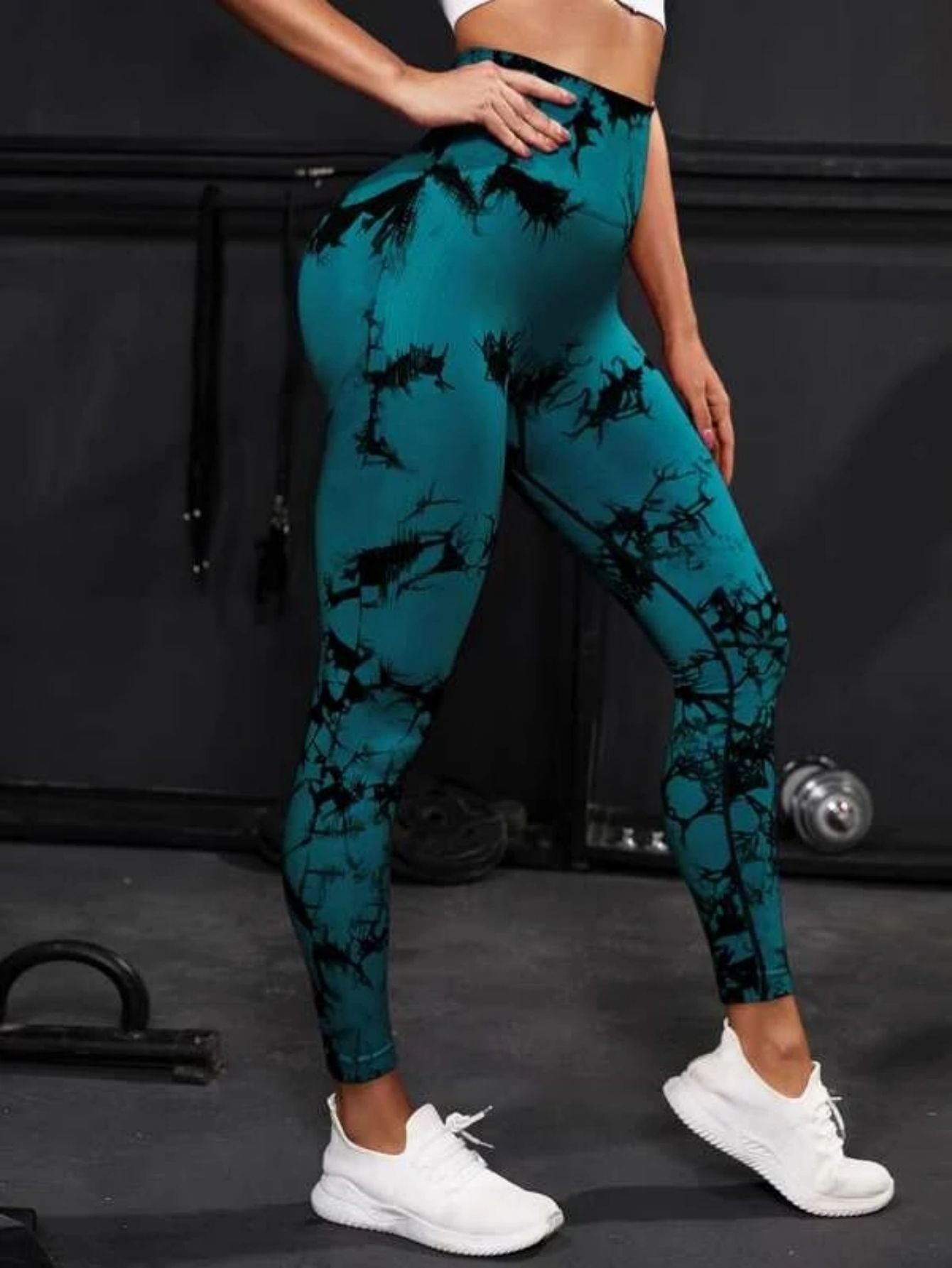 Seamless High Waist Leggings Women Tie Dye Leggings Fitness Sports Running Yoga