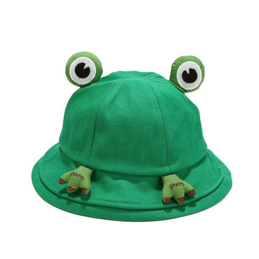 Children Frog Bucket Hat With Ear Panama Fisherman Hats For Men Women Kids Cartoon Cute Summer Outdoor Travel Sun Bob Cap