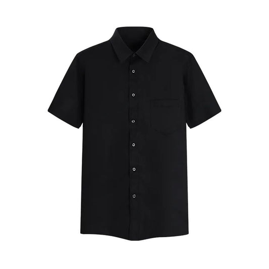 Short-sleeved Solid Color Shirt High-end Business Daily Tops Company Uniforms Can Be Customized With Printed Embroidery 2021 New